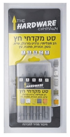 סט 5 מקדחי חץ רב תכליתיים 2 להבים למברגה