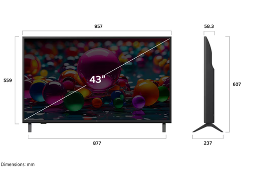 טלוויזיה חכמה LG 43