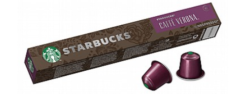 10 קפסולות קפה Starbucks אלומיניום ורונה - VERONA - חוזק 10 נספרסו