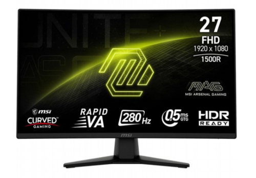 מסך 27 אינץ' Full HD גיימינג MSI MAG 274CXF עם חיבורי HDMI ו‑DisplayPort