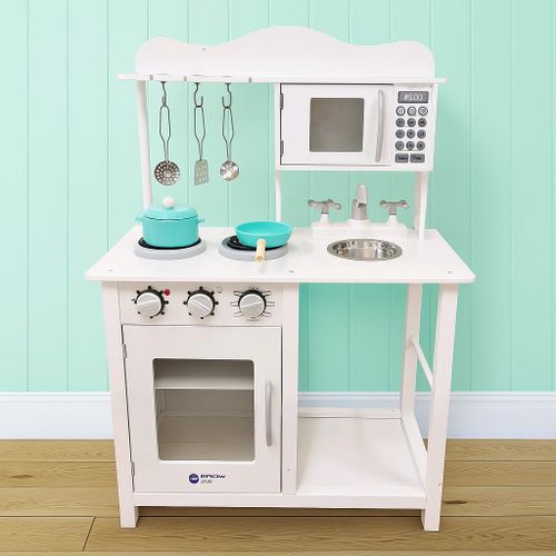 מטבח ילדים עם כיור, ברז, מיקרוגל, תנור ואביזרים - אופרי