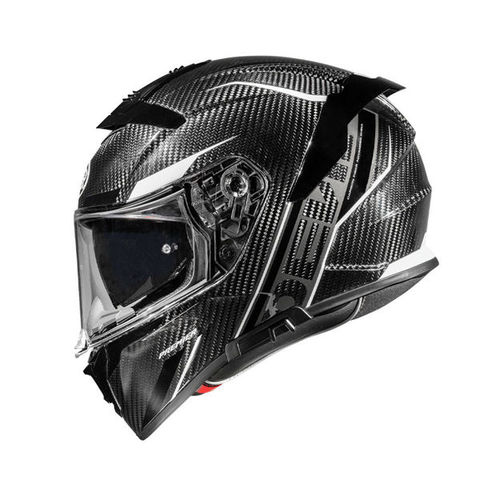 קסדת פרמייר דוויל קרבון שחור / לבן - PREMIER DEVIL CARBON ST18