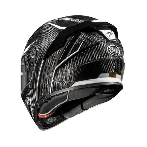 קסדת פרמייר דוויל קרבון שחור / לבן - PREMIER DEVIL CARBON ST18