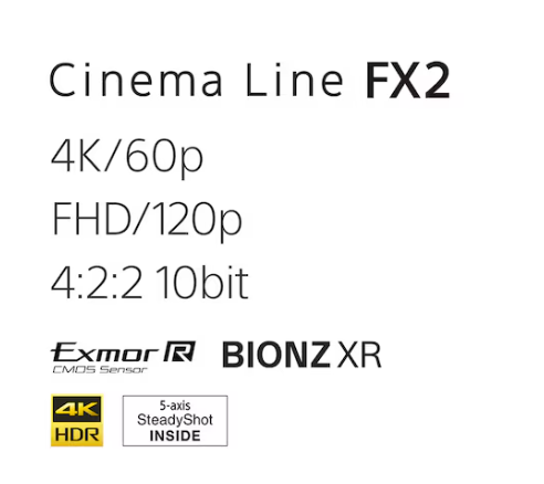 גוף מצלמת סינמה עם ידית Sony FX2 XLR-רשמי