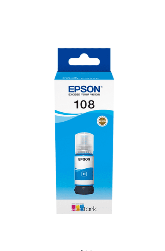מיכל דיו שחור מקורי EPSON 108 C13T09C14A