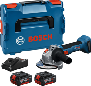 משחזת זווית 18V כולל 2 סוללות 5AH ומטען BOSCH GWS 18V-11S