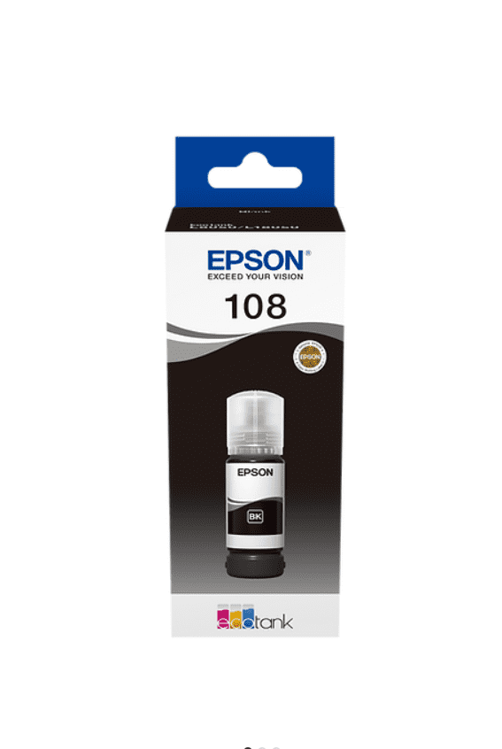 מיכל דיו שחור מקורי EPSON 108 C13T09C14A
