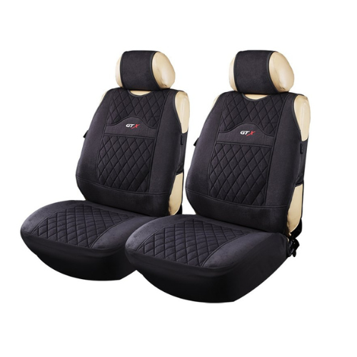 זוג גופיות למושב קדמי GTX שחור+תפר שחור
