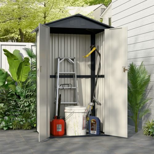מחסן מתכת פרמיום דגם 1.20X0.90 Garden Top DS1 