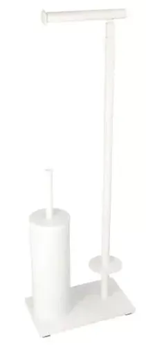 מעמד יוקרתי לנייר טואלט עם מברשת אסלה דגם ונציה ME26 לבן