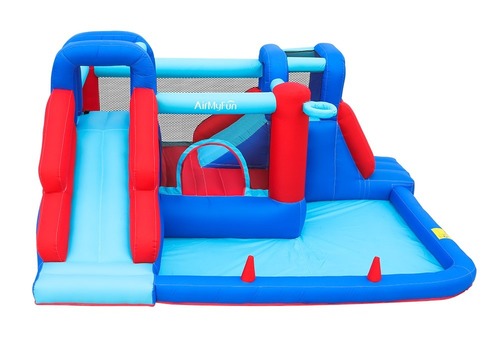 מתקן קפיצה מתנפח עם מגלשה ובריכה Air My Fun