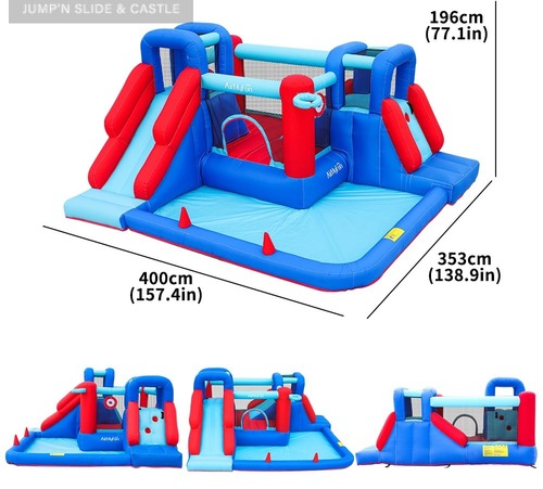 מתקן קפיצה מתנפח עם מגלשה ובריכה Air My Fun