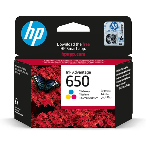 ראש דיו מקורי HP 650 צבעוני CZ102AE 2515/1515