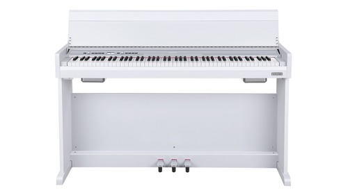 פסנתר חשמלי לבן עם סטנד ופדלים NUX NCK-330