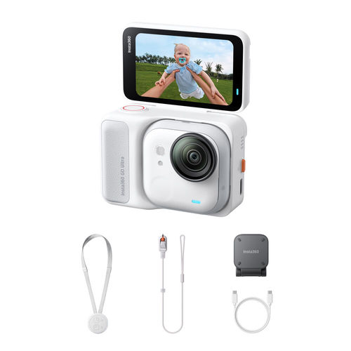 מצלמת אקסטרים Insta360 Go Ultra (Standard, Arctic White)