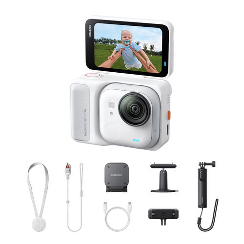 מצלמת אקסטרים Insta360 Go Ultra (Creator Kit, Arctic White)