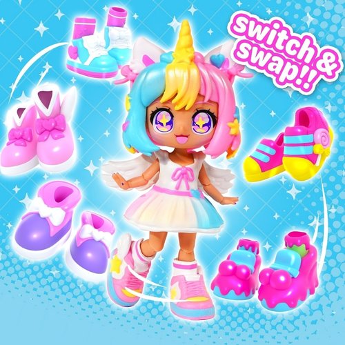 בובת אנימקי 10 אביזרים (32 שילובים אפשריים) - ילדת קסמים / תלמידה