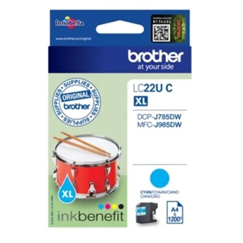 דיו מקורי Brother LC-22C ציאן עד 1,200 דף 