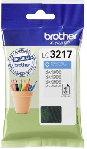 דיו מקורי Brother LC-3217C ציאן עד 550 דף