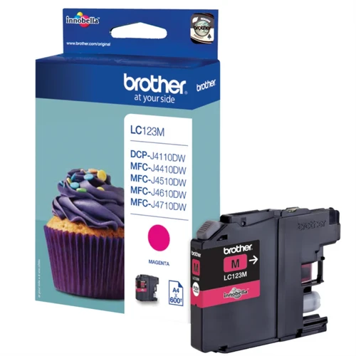 דיו מקורי Brother LC-123M אדום עד 600 דף
