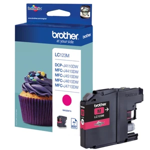 דיו מקורי Brother LC-123M אדום עד 600 דף