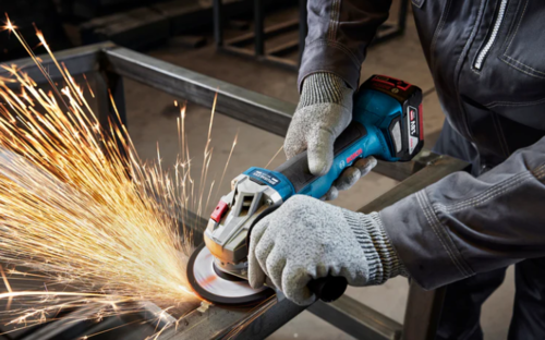 סט מברגת אימפקט + פטישון + משחזת זווית 18V + שתי סוללות 5.0AH תוצרת BOSCH