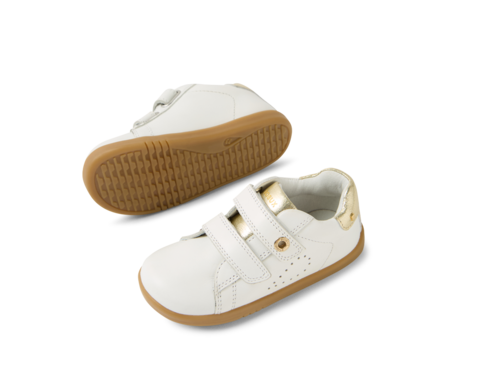  Bobux IW MAVERICK WHITE LT GOLD מידות 22-26