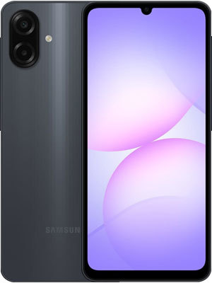 Samsung Galaxy A07 מבט אחורי בצבע שחור