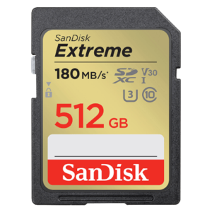Sandisk Extreme SD 4K 512GB 180mbs סנדיסק