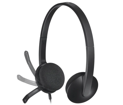 אוזניות עם מיקרופון למחשב Logitech H340