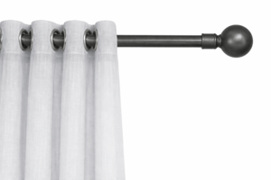 מוט לתליית וילון - 19 מ"מ - אפור סילבר סיומת כדור