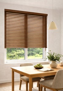 צלון ונציאני PVC מוקצף 50 מ"מ - חום כפרי