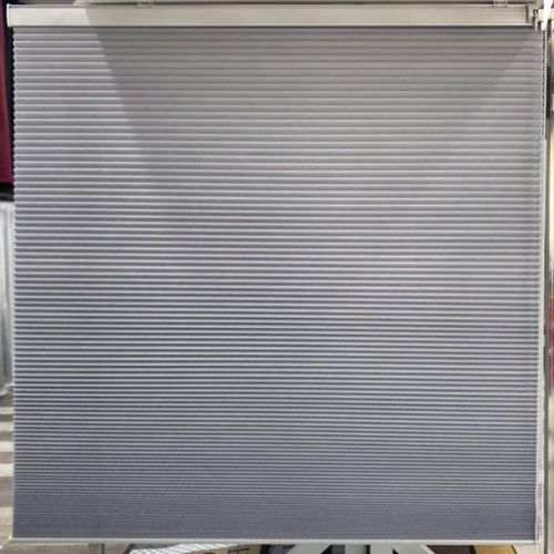 וילון כוורת אקורדיון שכבה כפולה - אפור