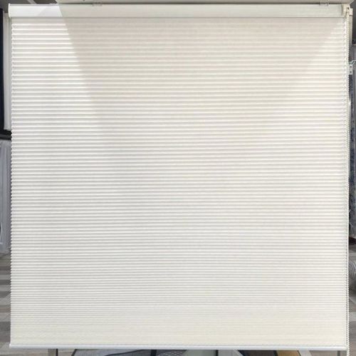 וילון כוורת אקורדיון שכבה כפולה - לבן