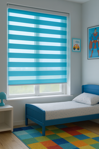 וילון גלילה זברה Decorel פרימיום - תכלת טורקיז