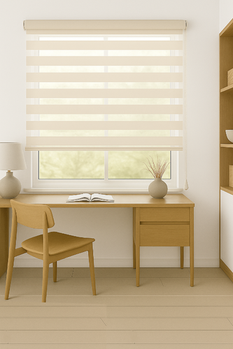 וילון גלילה זברה Decorel פרימיום -קרם