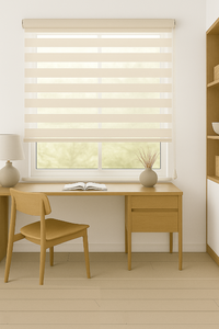 וילון גלילה זברה Decorel פרימיום -קרם