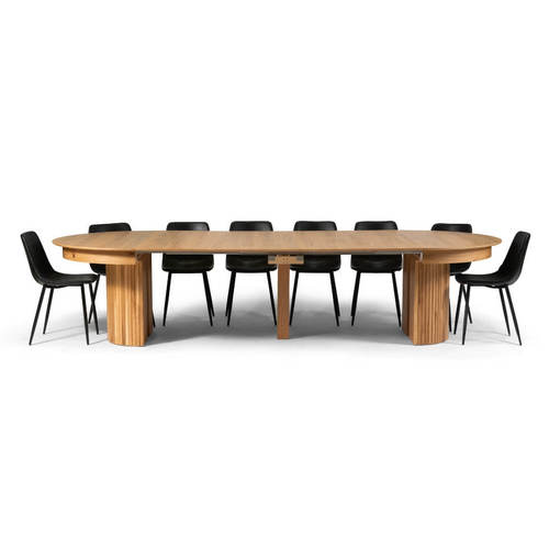 HERMON SET | סט פינת אוכל עגולה נפתחת עד 340 ס״מ דגם חרמון כולל 4 כיסאות מרופדים