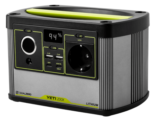 תחנת כח ניידת GOALZERO YETI 200X - קיבולת 187Wh - הספק 120W