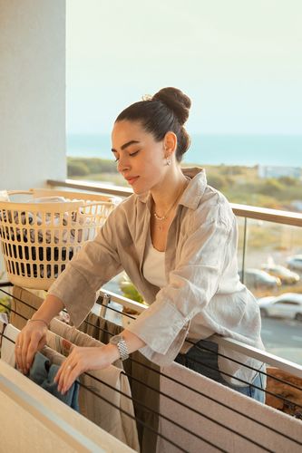מתקן ייבוש כביסה יציב לנשיאת עד 40 ק