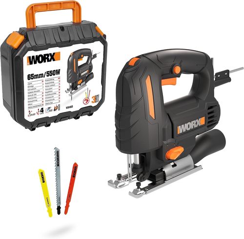 מסור אנכי חשמלי WORX WX463 550W | חיתוך עץ עד 65 מ״מ ו־4 מצבי פנדל