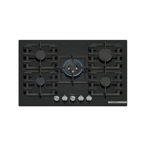 כיריים גז 5 להבות דגם PPQ7A6I40Y BOSCH זכוכית שחורה