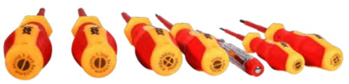 סט 7 מברגים מבודדים VDE עם טסטר