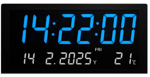 שעון קיר דיגיטלי 28X15X36 ס“מ - כחול