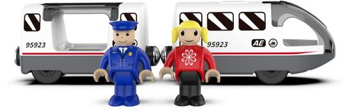 רכבת חשמלית מודרנית עם קרון ו 2 דמויות