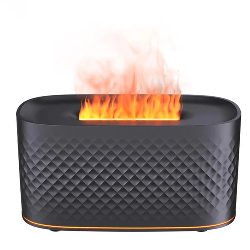 מפיץ ריח ארומטי אפקט להבה Diffuser with Flame Light - שחור