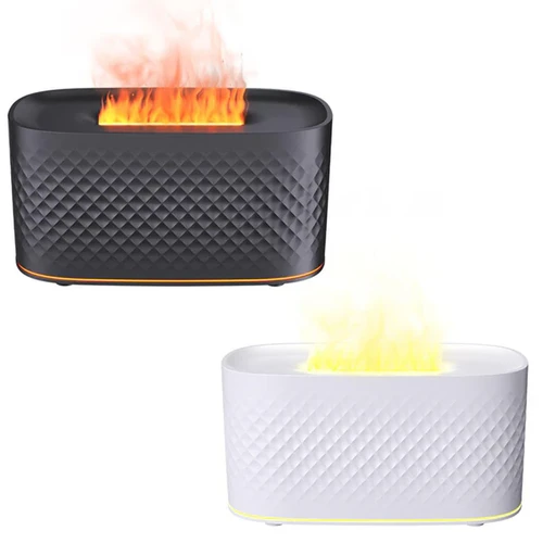מפיץ ריח ארומטי אפקט להבה Diffuser with Flame Light - שחור