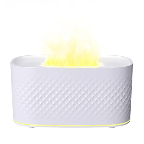 מפיץ ריח ארומטי אפקט להבה Diffuser with Flame Light - לבן