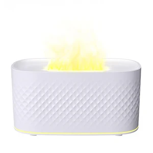 מפיץ ריח ארומטי אפקט להבה Diffuser with Flame Light - לבן