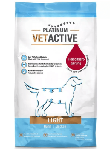 פלטינום מזון יבש רך לייט לכלבים –  בטעם עוף | PLATINUM VETACTIVE Light Chicken 